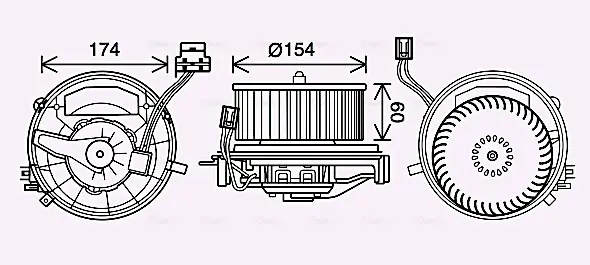 Вентилятор салону AVA cooling systems VN8399