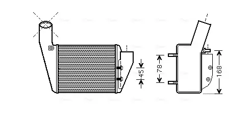 Радиатор интеркулера AVA cooling systems VNA4222