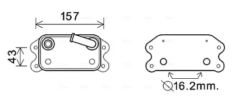 AVA FORD Оливний радіатор (без корпуса) Focus II, Kuga, Mondeo IV 2.5, Volvo AVA Cooling Systems VO3169