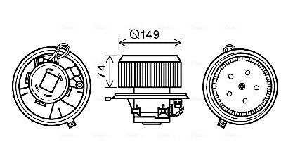 Моторчик (вентилятор) пічки ava cooling systems AL8138