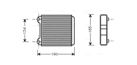 AVA AUDI Радіатор опалення A8 D2 2.5 TDI 97-, A8 D2 2.8 94-, A8 D2 3.3 TDI quattro 00-, 3.7 95- AVA Cooling Systems AI6183