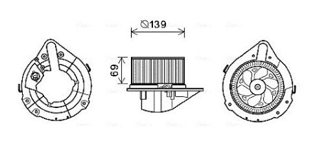 Моторчик (вентилятор) пічки ava cooling systems AI8372