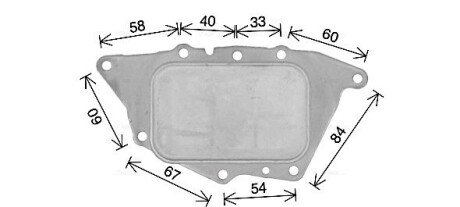 AVA BMW Оливний радіатор (без корпуса) 2 Active Tourer (F45) 13-, 2 Gran Tourer (F46) 14-, X1 (F48) 14- ava cooling systems BW3594 на MINI MINI