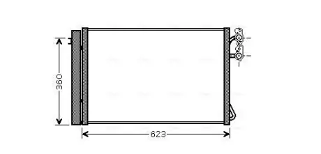 AVA BMW Радіатор кондиціонера (Конденсатор) 1E81/87, 3 E90, X1 E84 AVA cooling systems BWA5295D
