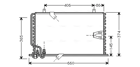 AVA BMW Радіатор кондиціонера (Конденсатор) 5 (E34) AVA Cooling Systems BW5184 (фото 1)