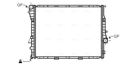 Радіатор охолодження двигуна ava cooling systems BW2274