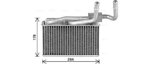 Радіатор пічки (опалювача) ava cooling systems BW6600