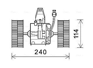 Моторчик (вентилятор) печки ava cooling systems BW8491