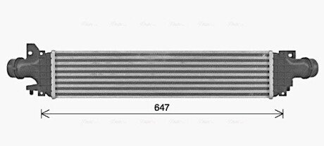 Радіатор інтеркулера ava cooling systems CT4074