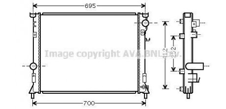 Радіатор охолодження двигуна ava cooling systems CR2097