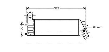 Радіатор інтеркулера ava cooling systems PEA4261 на Фиат Улисс