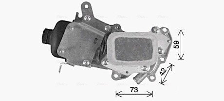 AVA CITROEN Оливний радіатор (з корпусом) Berlingo, C3 II, C4 II, Grand Picasso, Mitsubishi, Peugeot 207/208/308, Partner 1.6 HDI 08- ava cooling systems CN3309H на Пежо 5008