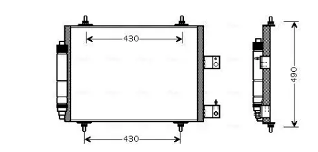 AVA CITROEN Радіатор кондиціонера C8, Jumpy, Fiat Ulysse, Peugeot 807, Expert 02- AVA cooling systems CNA5213D
