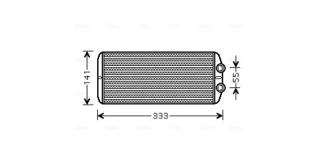 AVA CITROEN радіатор опалення Berlingo, C4 Grand Picasso, Peugeot Partner 08- AVA cooling systems PEA6312
