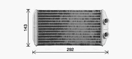 Радіатор пічки (опалювача) ava cooling systems CN6338 на Пежо 301