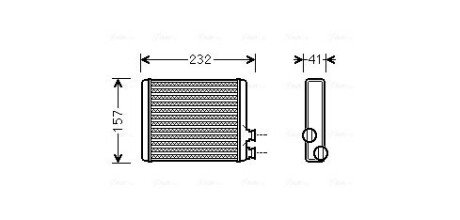 Радиатор печки (отопителя) ava cooling systems CN6286 на Ситроен С4