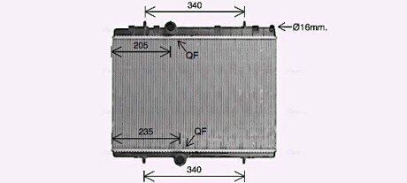 Радиатор охлаждения двигателя ava cooling systems CN2328