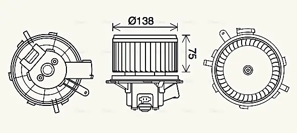 AVA CITROEN вентилятор салону Jumper, Fiat Ducato, Peugeot Boxer 06- AVA Cooling Systems PE8406 (фото 1)