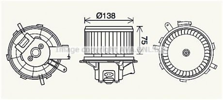 AVA CITROEN вентилятор салону Jumper, Fiat Ducato, Peugeot Boxer 06- ava cooling systems PE8406 на Пежо Боксер