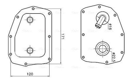 AVA DB Оливний радіатор W124/202/210/140 2.8/3.2 ava cooling systems MS3781 на Мерседес W202