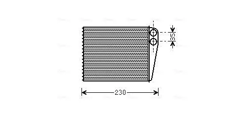 AVA DB Радіатор опалення W169, W245, MINI AVA Cooling Systems MSA6465 (фото 1)