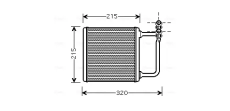 AVA DB радіатор опалення W211 02- AVA Cooling Systems MSA6451