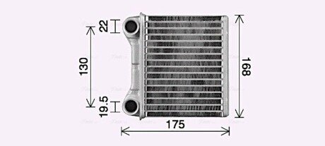 AVA DB Радіатор опалення X164, W164, W251, V251 ava cooling systems MS6762 на Мерседес M-Class w164