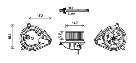 AVA DB Вентилятор салона Sprinter AVA Cooling Systems MS8617