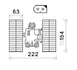 AVA DB Вентилятор салону без кондиц. Vito 03- AVA cooling systems MS8632 Мерседес Виано