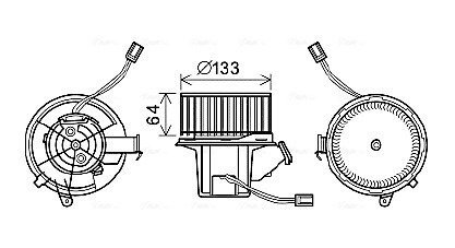 Моторчик (вентилятор) печки ava cooling systems MS8628 на Мерседес SL-Class R231