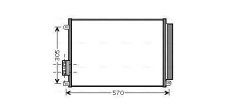 AVA FIAT Радіатор кондиціонера (конденсатор) з осушувачем 500, Panda 12-, Ford Ka, Lancia ava cooling systems FT5347D
