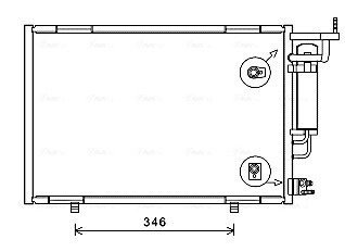 AVA FORD Радіатор кондиціонера (конденсатор) з осушувачем B-MAX 1.4-1.6 12-, FIESTA VI 1.25-1.6 08- ava cooling systems FD5583D