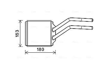 AVA FORD Радіатор опалення TRANSIT TOURNEO 2.0 00-, 2.2 06-, TRANSIT 2.0 00-, 2.2 06- AVA cooling systems FD6614