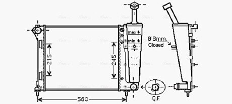 Радіатор охолодження двигуна ava cooling systems FTA2345 на Фиат 500