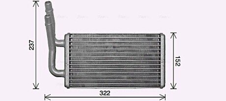 Радіатор пічки (опалювача) ava cooling systems FD6661