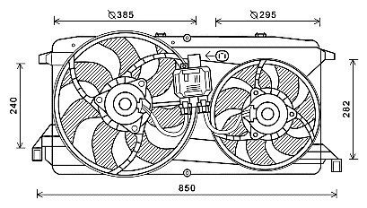 Вентилятор охлаждения радиатора ava cooling systems FD7579 на Форд Transit