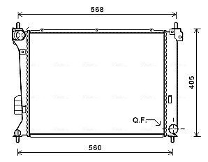 Радіатор охолодження двигуна ava cooling systems HY2309 на Hyundai I20