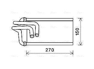 Радіатор пічки (опалювача) ava cooling systems JE6070 на Jeep Wrangler