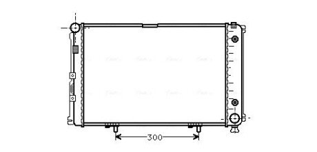 AVA KALE DB Радіатор охолодження з АКПП W201 2.0 82- ava cooling systems MS2061 на Мерседес 190е