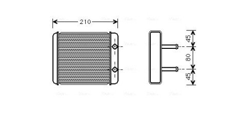 Радіатор пічки (опалювача) ava cooling systems KA6008