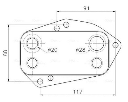AVA LAND ROVER масляний радіатор (без корпуса) Freelander 2.0Td 00- ava cooling systems AU3349 на Рендж (ленд) ровер Фрилендер 1