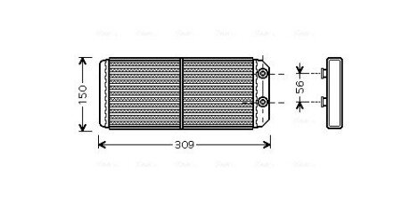 Радіатор пічки (опалювача) ava cooling systems AU6180 на Рендж (ленд) ровер Дискавери 1