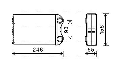 Радіатор пічки (опалювача) ava cooling systems BW6426 на MINI MINI