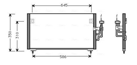 AVA MITSUBISHI Радіатор кондиціонера (конденсатор) GALANT V 97- ava cooling systems MT5106