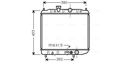 Радиатор охлаждения двигателя ava cooling systems MTA2036 на Митсубиси Colt