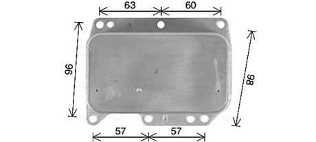 AVA NISSAN Масляний радіатор Primastar, NV400, X-Trail, Renault Koleos, Master III, Trafic II, Opel Movano, Vivaro 2.0/2.3dCi 06- ava cooling systems OL3710 на Рено Kaleos