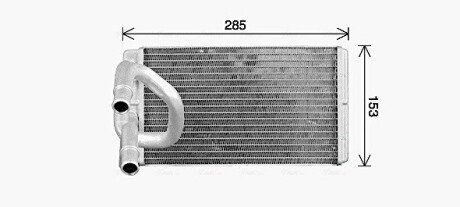 Радіатор пічки (опалювача) ava cooling systems DN6475 на Ниссан Навара