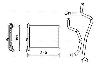 Радиатор печки (отопителя) ava cooling systems DN6417 на Ниссан Лиф