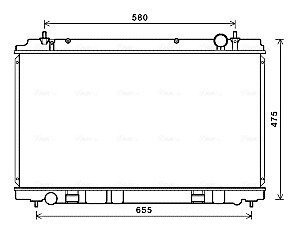 Радіатор охолодження двигуна ava cooling systems DN2400
