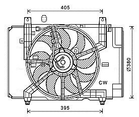 AVA NISSAN Вентилятор радіатора (дифузор в зборі) JUKE 1.6 10- ava cooling systems DN7532 на Ниссан Жук